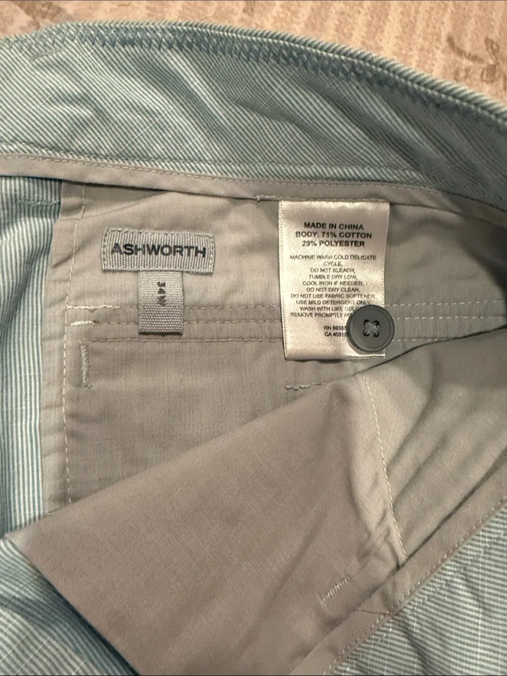 Men's Light Blue Casual Shorts